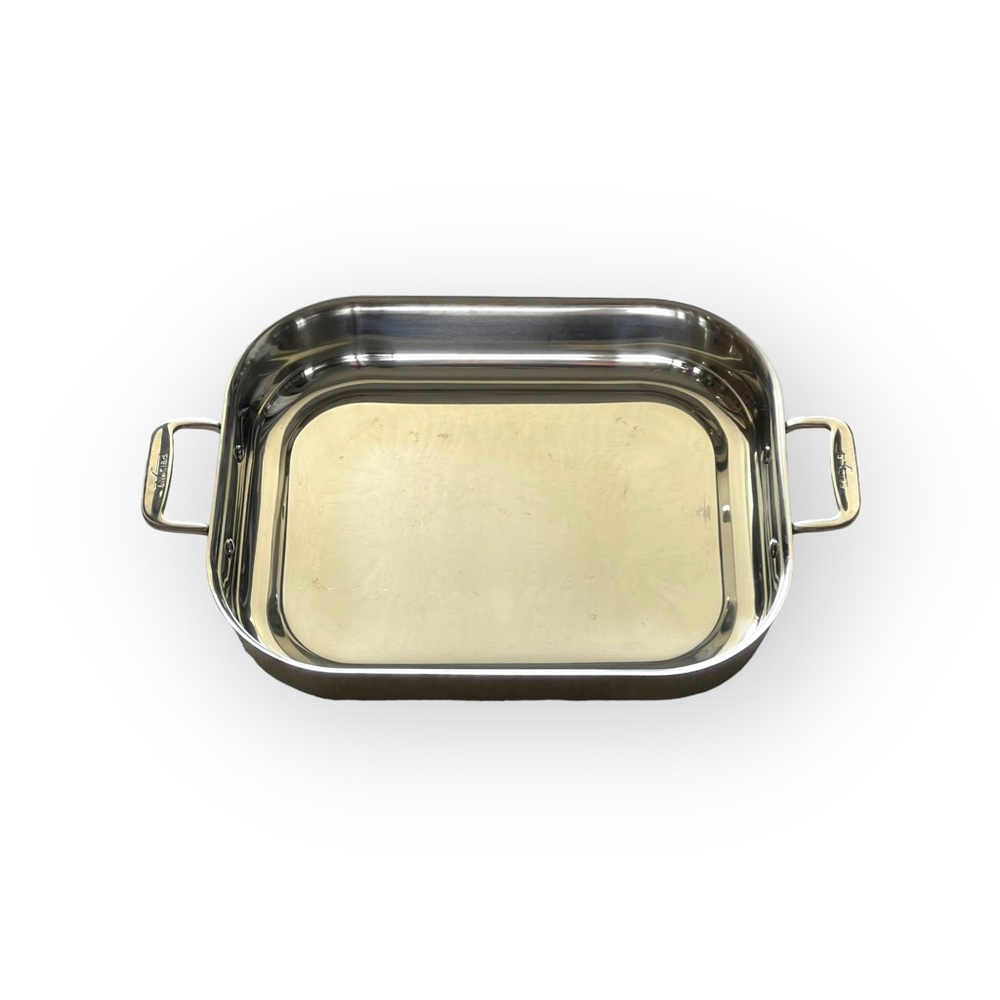 All Clad ★ Stainless Lasagna Baking Pan ★ Polished Stainless Steel ★ Near New ★ - Picture 9 of 16